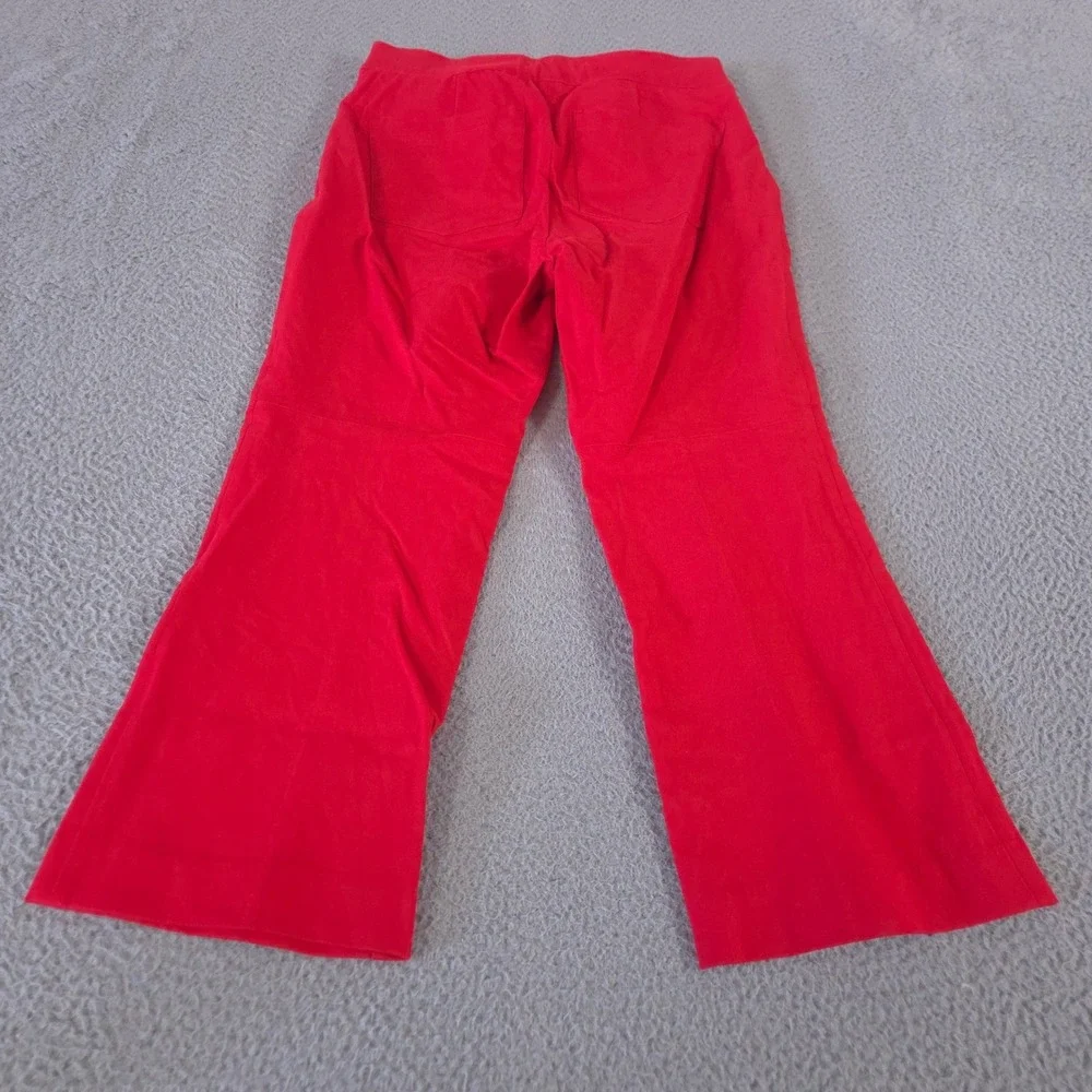 Spanx Pants Womens Medium Petite Red On The Go Ankle Flare Stretch Pockets - Picture 8 of 10